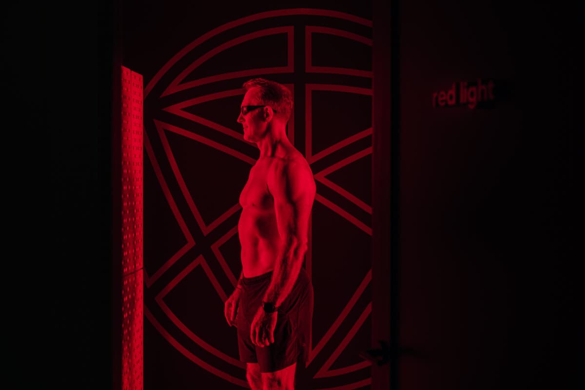 Red light therapy room at Vortex